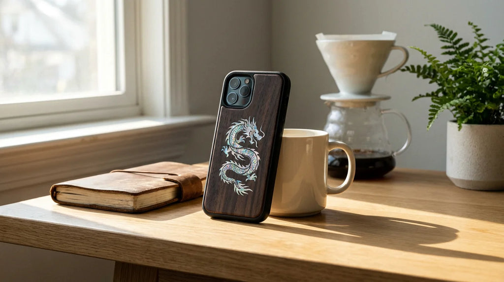2026 Gift Guide - Artisanal Wood and Pearl Phone Cases