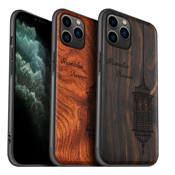 Ramadan Kareem and the Engraved Lantern, Classic Engraved Wood & TPU Case - Artisanal Cover for Apple iPhone