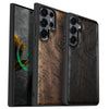 Floral Vintage Classic Engraved Wood & TPU Case Samsung Galaxy Artisanal Case View