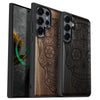 Fiesta Skull Classic Engraved Wood & TPU Case Samsung Galaxy Artisanal Case View