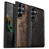 Lion Majesty Classic Engraved Wood & TPU Case Samsung Galaxy Artisanal Case View