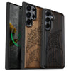 Polynesian Manta Rays Classic Engraved Wood & TPU Case Samsung Galaxy Artisanal Case View
