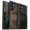 Yin-Yang Wolf Classic Engraved Wood & TPU Case Samsung Galaxy Artisanal Case View