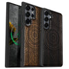Floral Mandala Classic Engraved Wood & TPU Case Samsung Galaxy Artisanal Case View