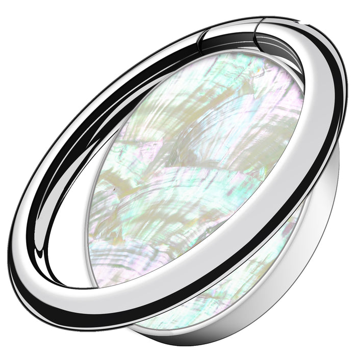 Abalone Pearl Finger Ring Kickstand/Grip for iPhone, Galaxy and Pixel