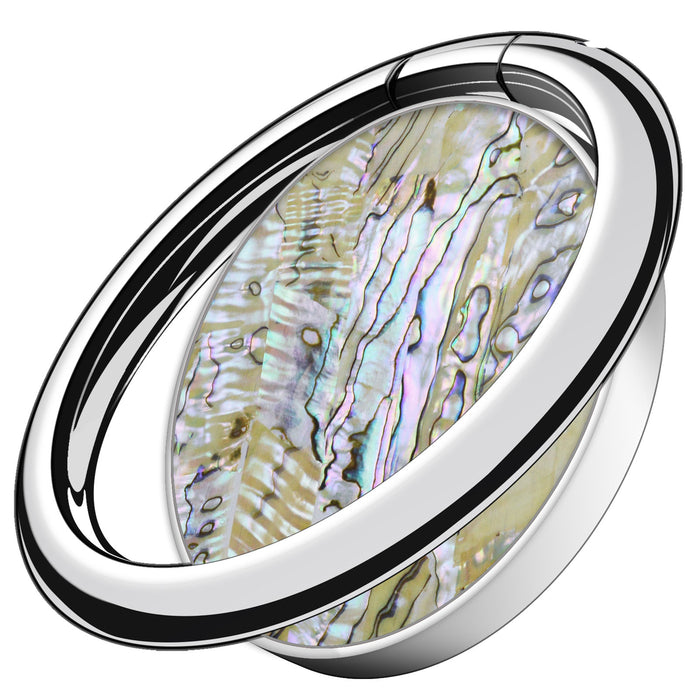 Abalone Pearl Finger Ring Kickstand/Grip for iPhone, Galaxy and Pixel