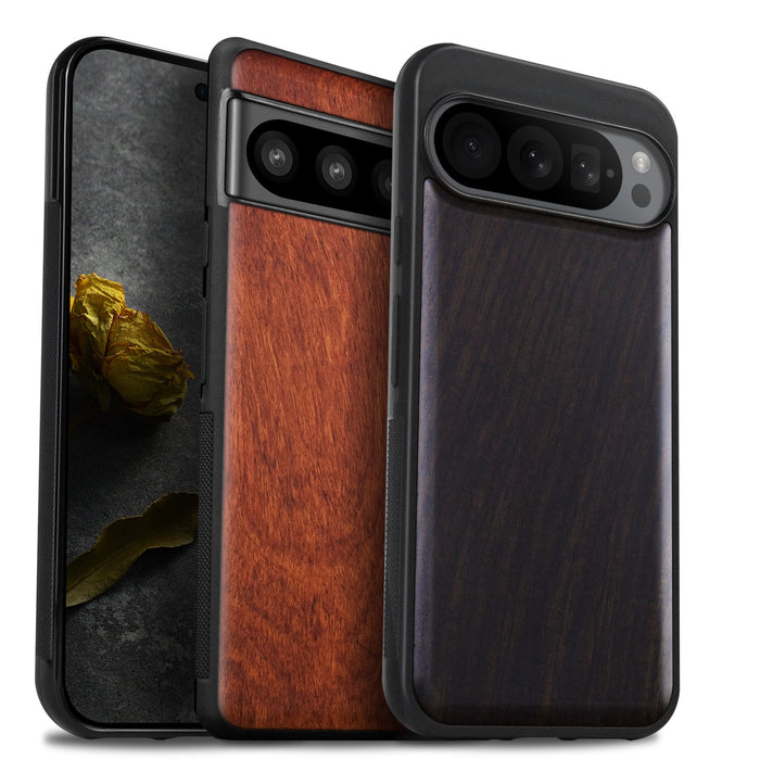 Classic Wood & TPU Case - Artisanal Cover for Google Pixel