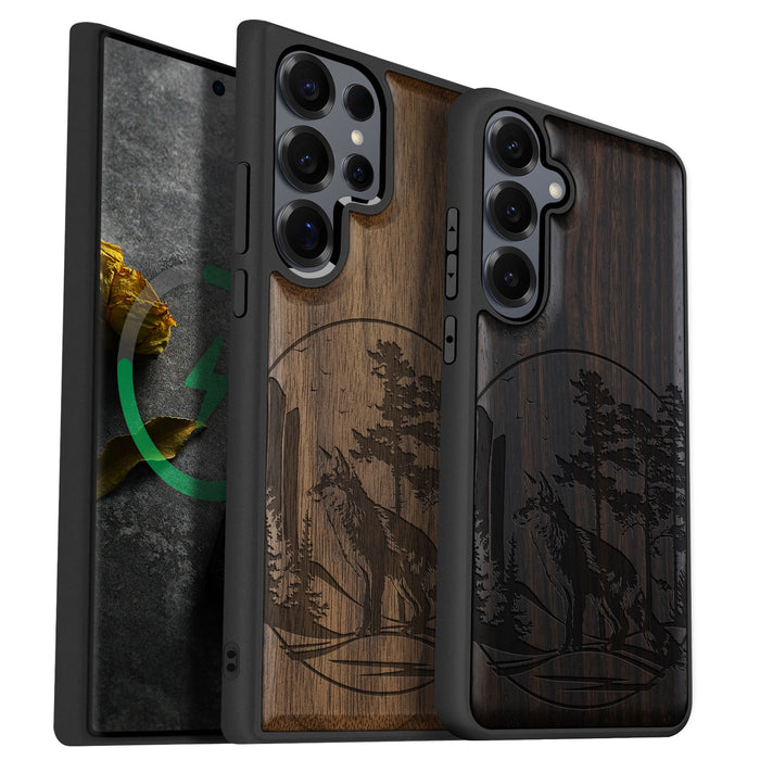 A Journey Through the Forest, Classic Engraved Wood & TPU Case - Artisanal Cover for Samsung Galaxy