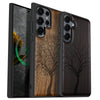 Line Tree Classic Engraved Wood & TPU Case Samsung Galaxy Artisanal Case View