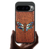 The Death Moth and Octagonal Star Hand-Inlaid Wood & Mother of Pearl Case Google Pixel Artisanal Case View