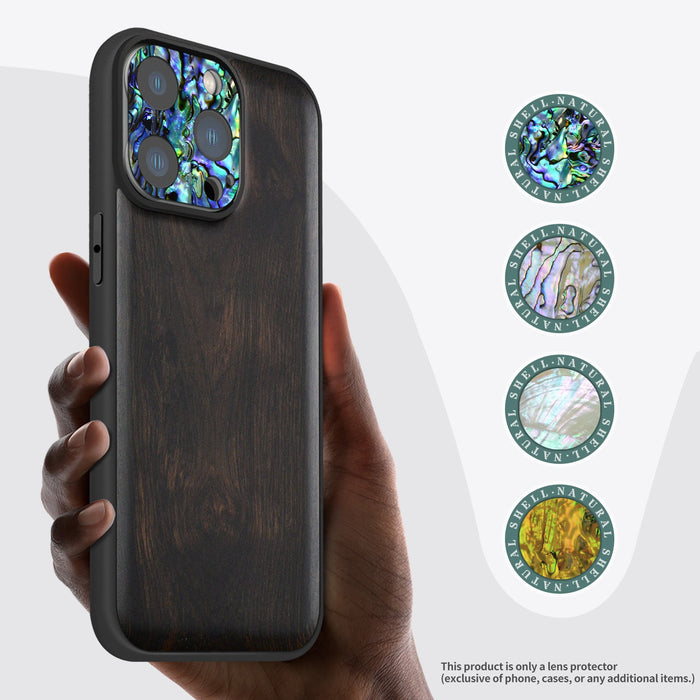 Hand-Inlaid Mother of Pearl Camera Lens Protector for Apple iPhone