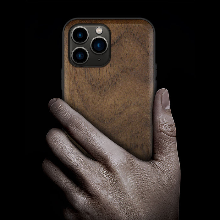 Classic Wood & TPU Case - Artisanal Cover for Apple iPhone