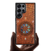 The Shield of Dragons and Awe Hand-Inlaid Wood & Mother of Pearl Case Samsung Galaxy Artisanal Case View