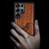 The Haloed Crow Classic Engraved Wood & TPU Case Samsung Galaxy Artisanal Case View