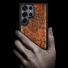 The Chrysanthemum and the Songbird Classic Engraved Wood & TPU Case Samsung Galaxy Artisanal Case View