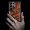 Music Notes Classic Engraved Wood & TPU Case Samsung Galaxy Artisanal Case View