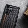 Patriot Flag Classic Engraved Wood & TPU Case Samsung Galaxy Artisanal Case View