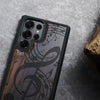Music Notes Classic Engraved Wood & TPU Case Samsung Galaxy Artisanal Case View