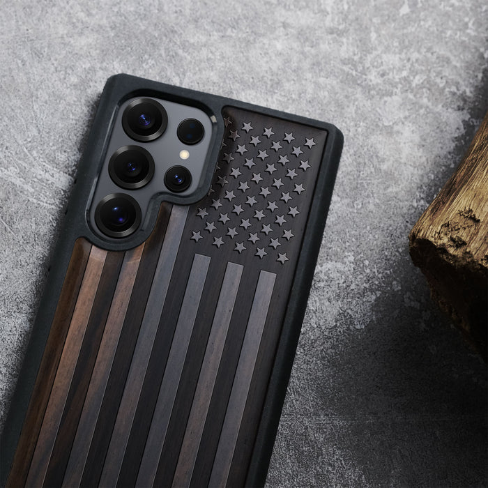 Bold Glory Classic Engraved Wood & TPU Case Samsung Galaxy Artisanal Case View