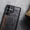 Fiesta Skull Classic Engraved Wood & TPU Case Samsung Galaxy Artisanal Case View