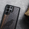 The Haloed Crow Classic Engraved Wood & TPU Case Samsung Galaxy Artisanal Case View