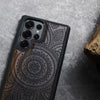 Floral Mandala Classic Engraved Wood & TPU Case Samsung Galaxy Artisanal Case View