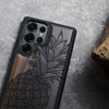 The Pineapple Fruit Design Classic Engraved Wood & TPU Case Samsung Galaxy Artisanal Case View