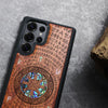 The Shield of Dragons and Awe Hand-Inlaid Wood & Mother of Pearl Case Samsung Galaxy Artisanal Case View
