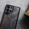 Floral Vintage Classic Engraved Wood & TPU Case Samsung Galaxy Artisanal Case View