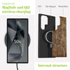 Vintage Fantasy Flowers Classic Engraved Wood & TPU Case Samsung Galaxy Artisanal Case View