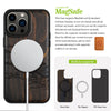 Vintage Pine Tree Sketch Classic Engraved Wood & TPU Case Apple iPhone Artisanal Case View