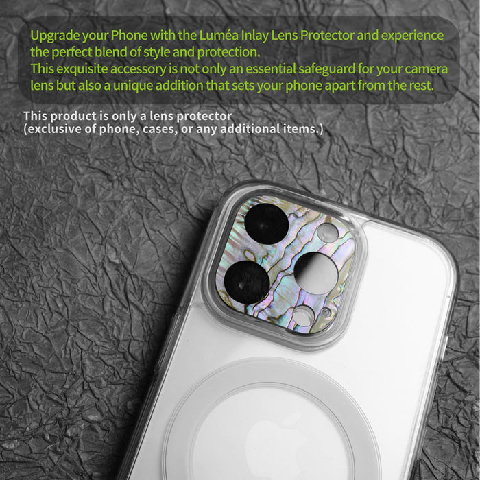 Hand-Inlaid Mother of Pearl Camera Lens Protector for Apple iPhone