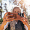An Owl Perched on a Branch Classic Engraved Wood & TPU Case Samsung Galaxy Artisanal Case View