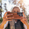 The Half-Length Deer Linework Art Classic Engraved Wood & TPU Case Samsung Galaxy Artisanal Case View