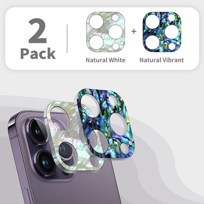 Hand-Inlaid Mother of Pearl Camera Lens Protector for Apple iPhone