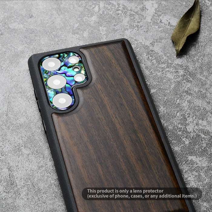 Hand-Inlaid Mother of Pearl Camera Lens Protector for Samsung Galaxy