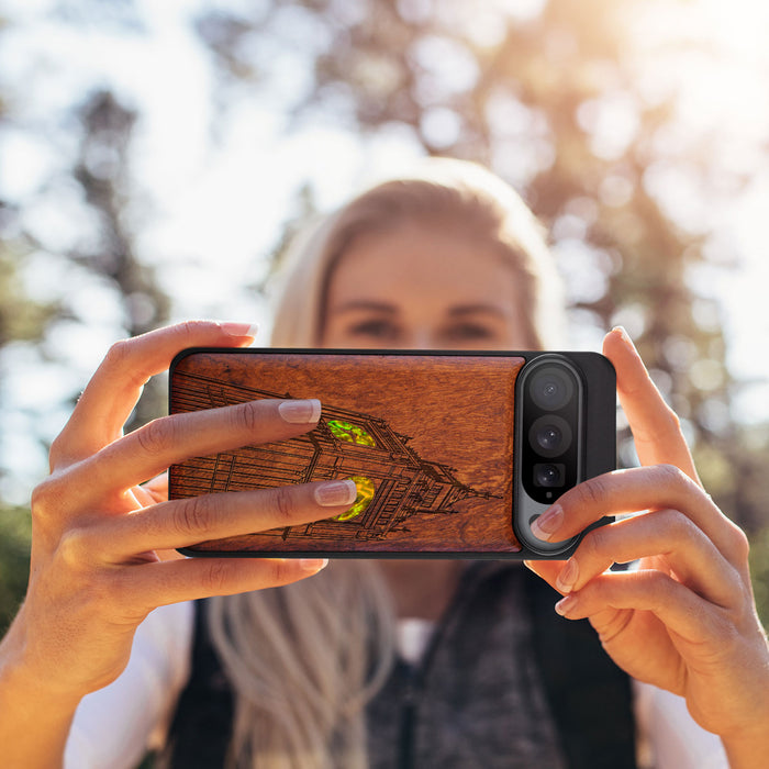 The Big Ben of London, Hand-Inlaid Wood & Mother of Pearl Case - Artisanal Cover for Google Pixel