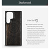 Floral Mandala Classic Engraved Wood & TPU Case Samsung Galaxy Artisanal Case View