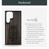 An Owl Perched on a Branch Classic Engraved Wood & TPU Case Samsung Galaxy Artisanal Case View