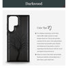 Line Tree Classic Engraved Wood & TPU Case Samsung Galaxy Artisanal Case View