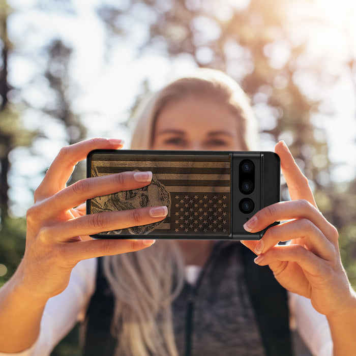 Classic Engraved Wood & TPU Case - Artisanal Cover for Google Pixel