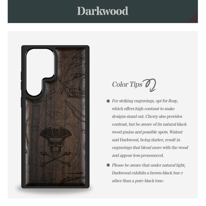 The Pirate's Legacy Classic Engraved Wood & TPU Case Samsung Galaxy Artisanal Case View