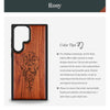 Viking Compass Classic Engraved Wood & TPU Case Samsung Galaxy Artisanal Case View