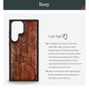 Vintage Fantasy Flowers Classic Engraved Wood & TPU Case Samsung Galaxy Artisanal Case View