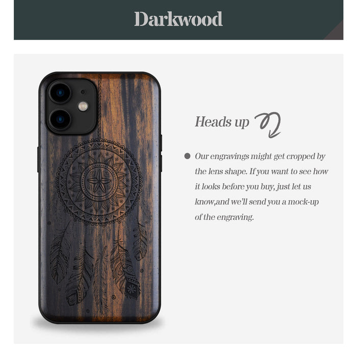 A Dance of Flora and Avian, Classic Engraved Wood & TPU Case - Artisanal Cover for Apple iPhone