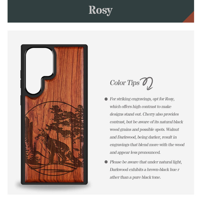 A Journey Through the Forest, Classic Engraved Wood & TPU Case - Artisanal Cover for Samsung Galaxy