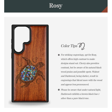 The Maori Turtle Hand-Inlaid Wood & Mother of Pearl Case Samsung Galaxy Artisanal Case View
