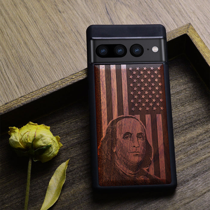 Classic Engraved Wood & TPU Case - Artisanal Cover for Google Pixel