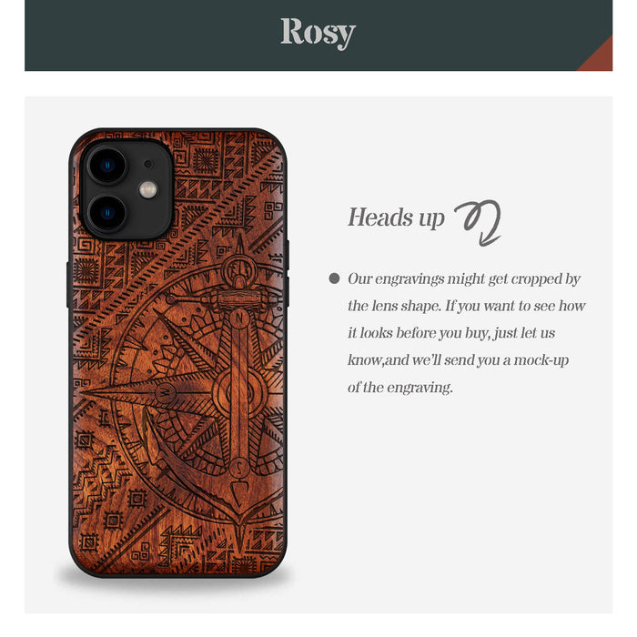 Voyages of Discovery, Classic Engraved Wood & TPU Case - Artisanal Cover for Apple iPhone