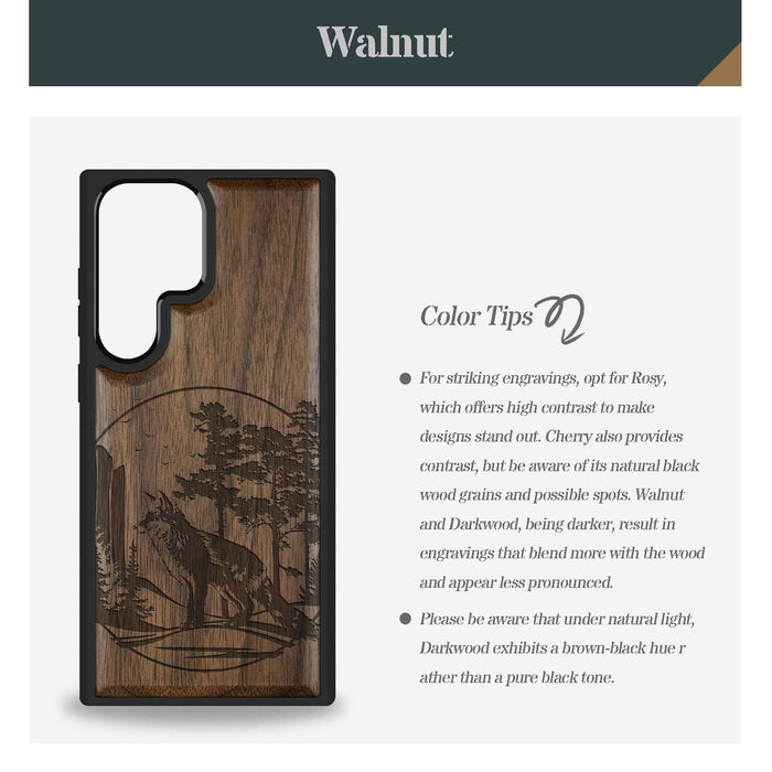 A Journey Through the Forest, Classic Engraved Wood & TPU Case - Artisanal Cover for Samsung Galaxy